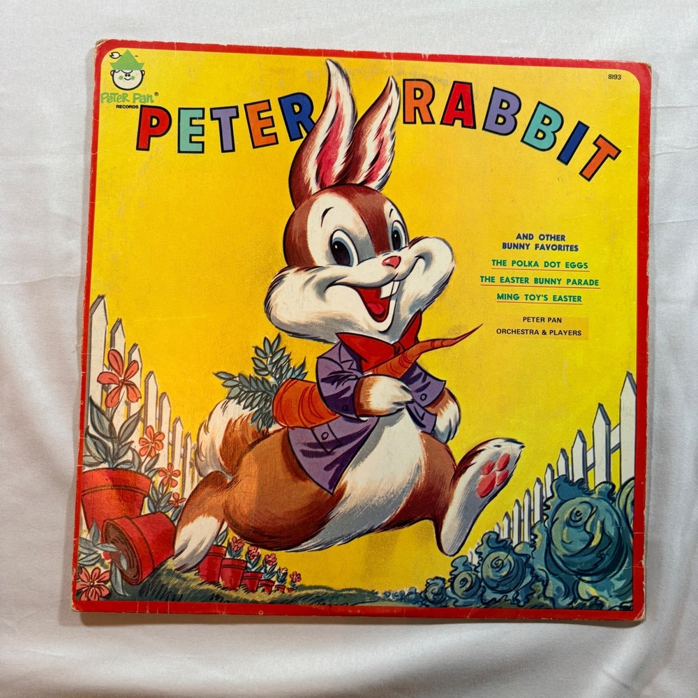 Peter Pan Records Peter Rabbit Vinyl LP 12" Vintage 1976 Kids Easter Music 8193